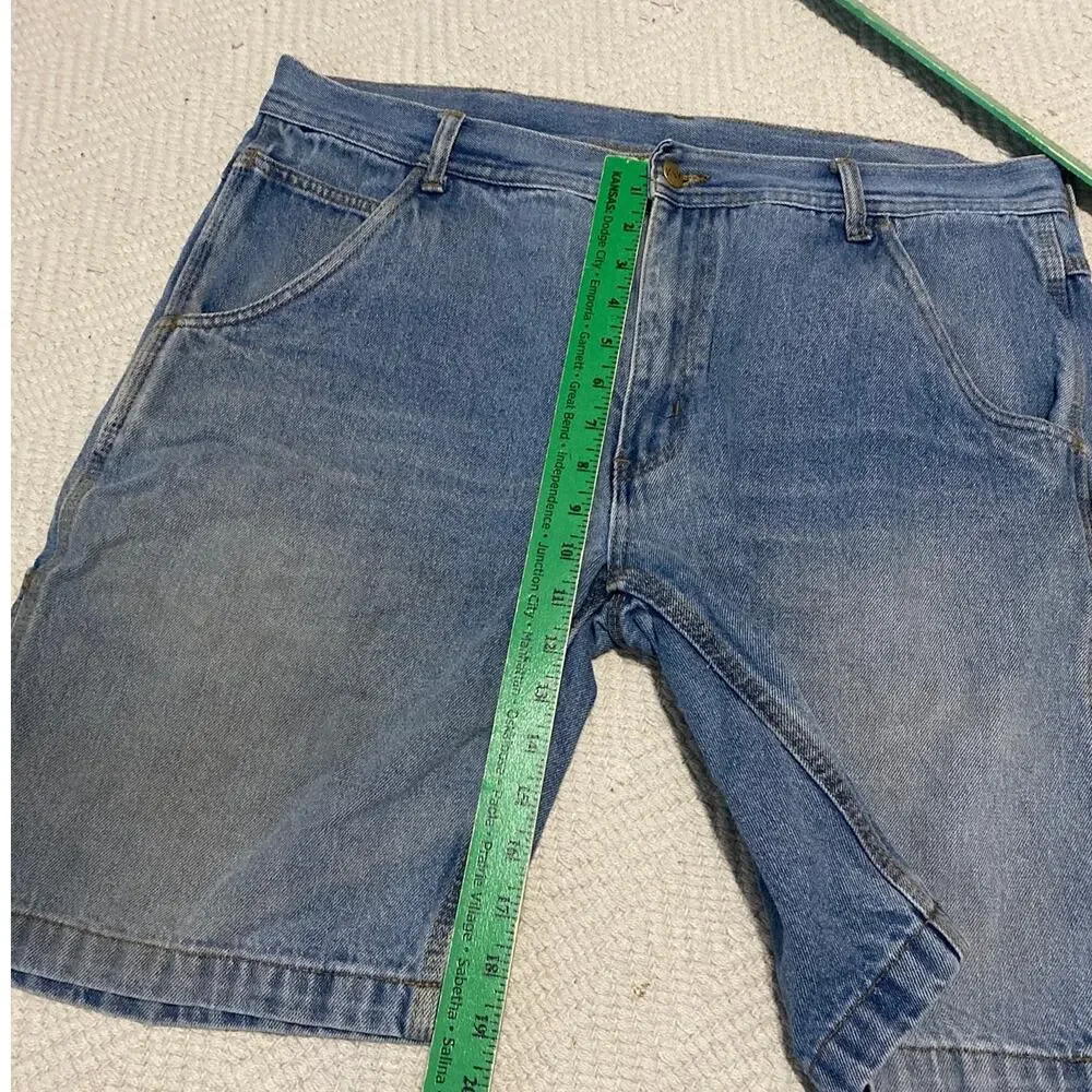 Key Industries Denim Carpenter Shorts Men 36 Blue Jean Workwear Utility Grunge